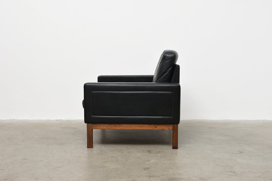 1960s Finnish leather lounger