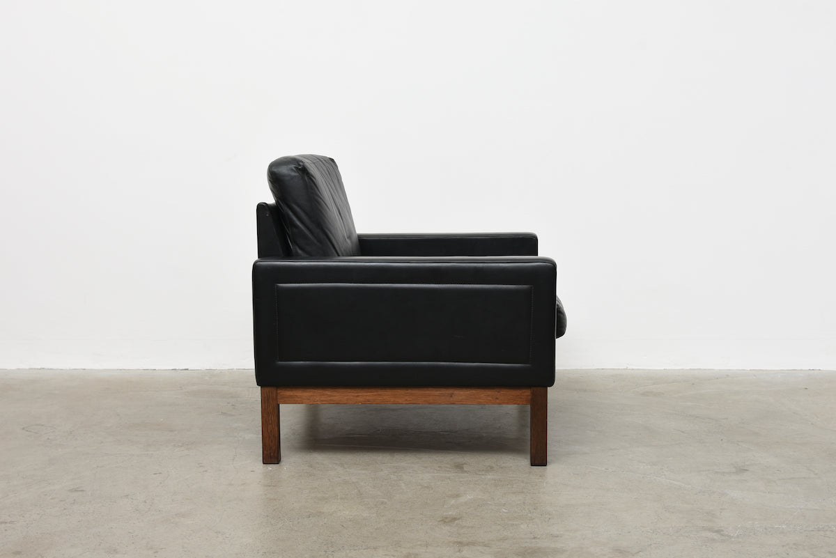 1960s Finnish leather lounger