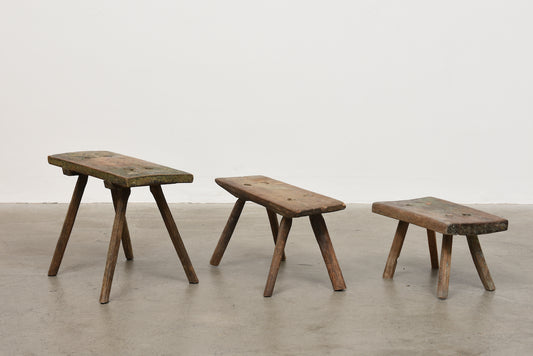 Selection of primitive milking stools no. 2