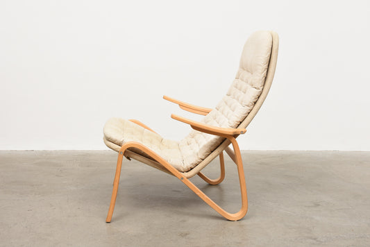 1970s 'Metro' lounger by Sam Larsson - Natural Canvas