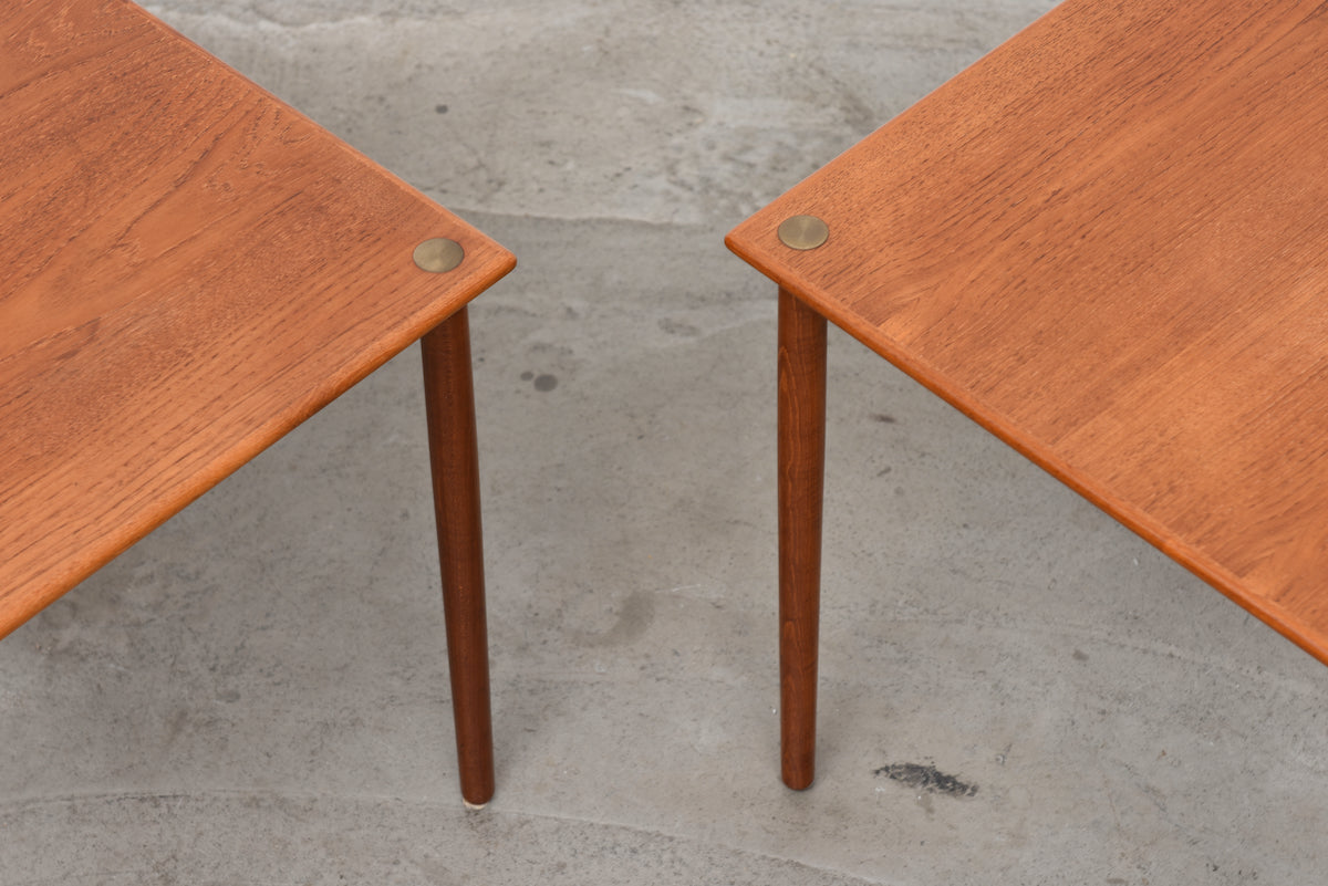 One available: Teak side tables