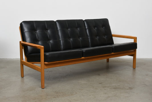 1960s Swedish three seater in oak