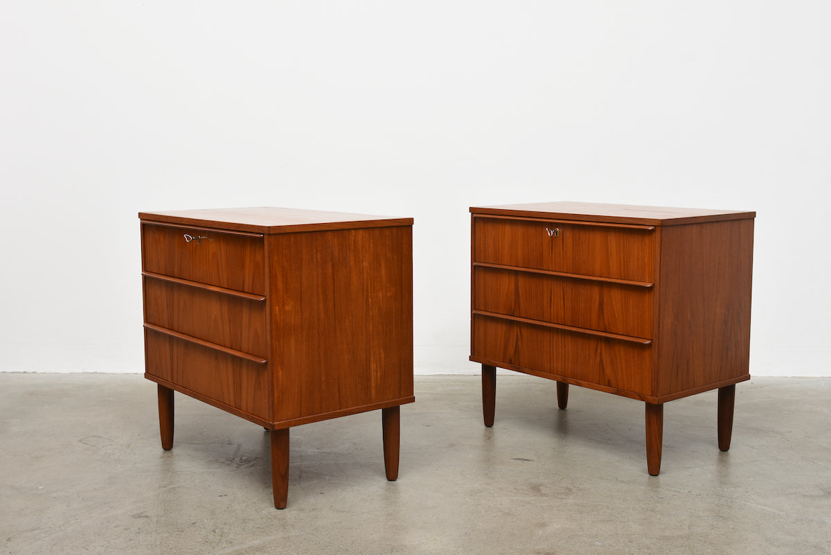 One available: 1960s teak chest of drawers
