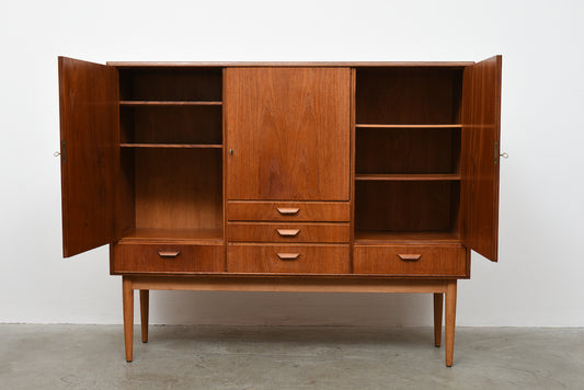 1960s tall teak sideboard