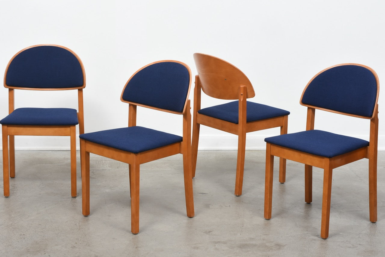 Set of four dining chairs by Baltzar Beskows AB