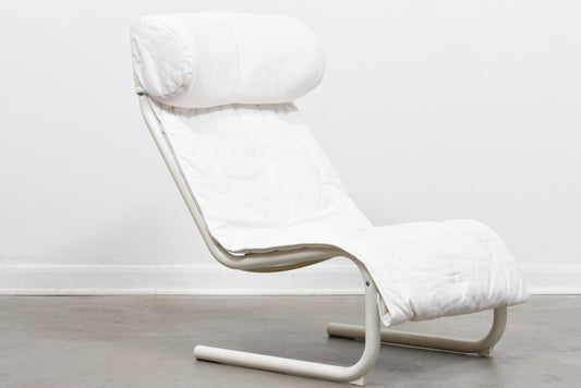 1980s Swedish metal + canvas chair