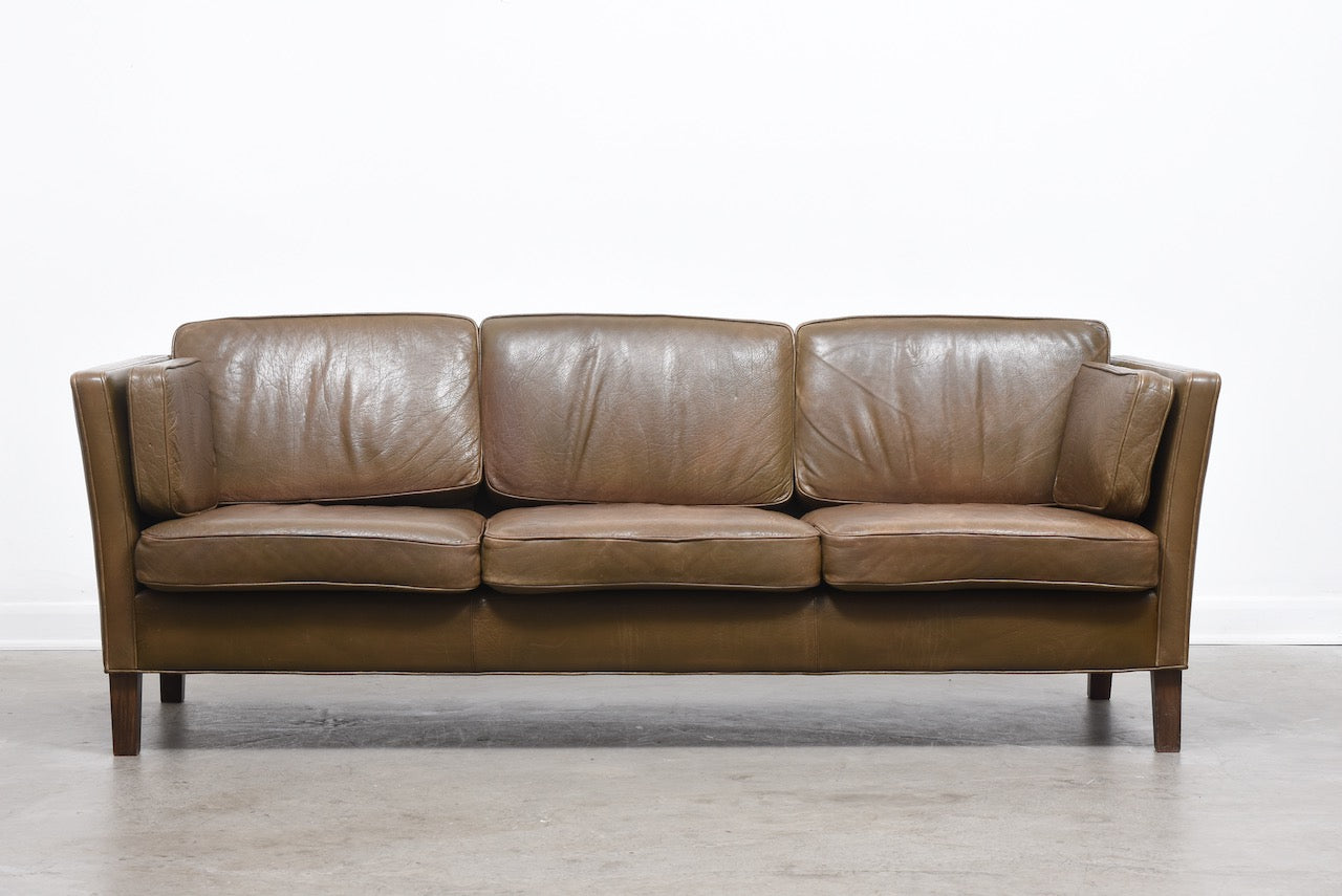 1960s leather sofa by Arne Norell