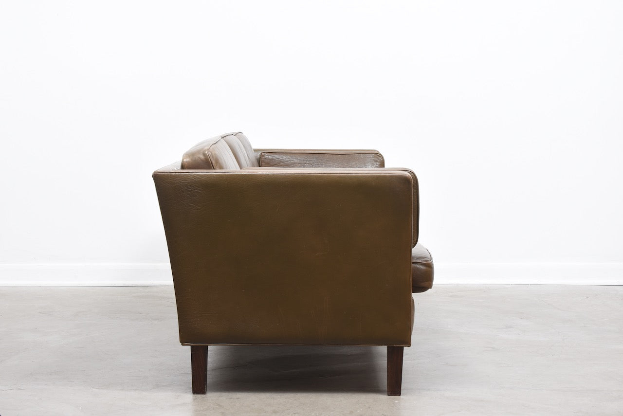 1960s leather sofa by Arne Norell