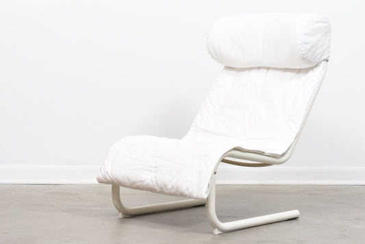 1980s Swedish metal + canvas chair