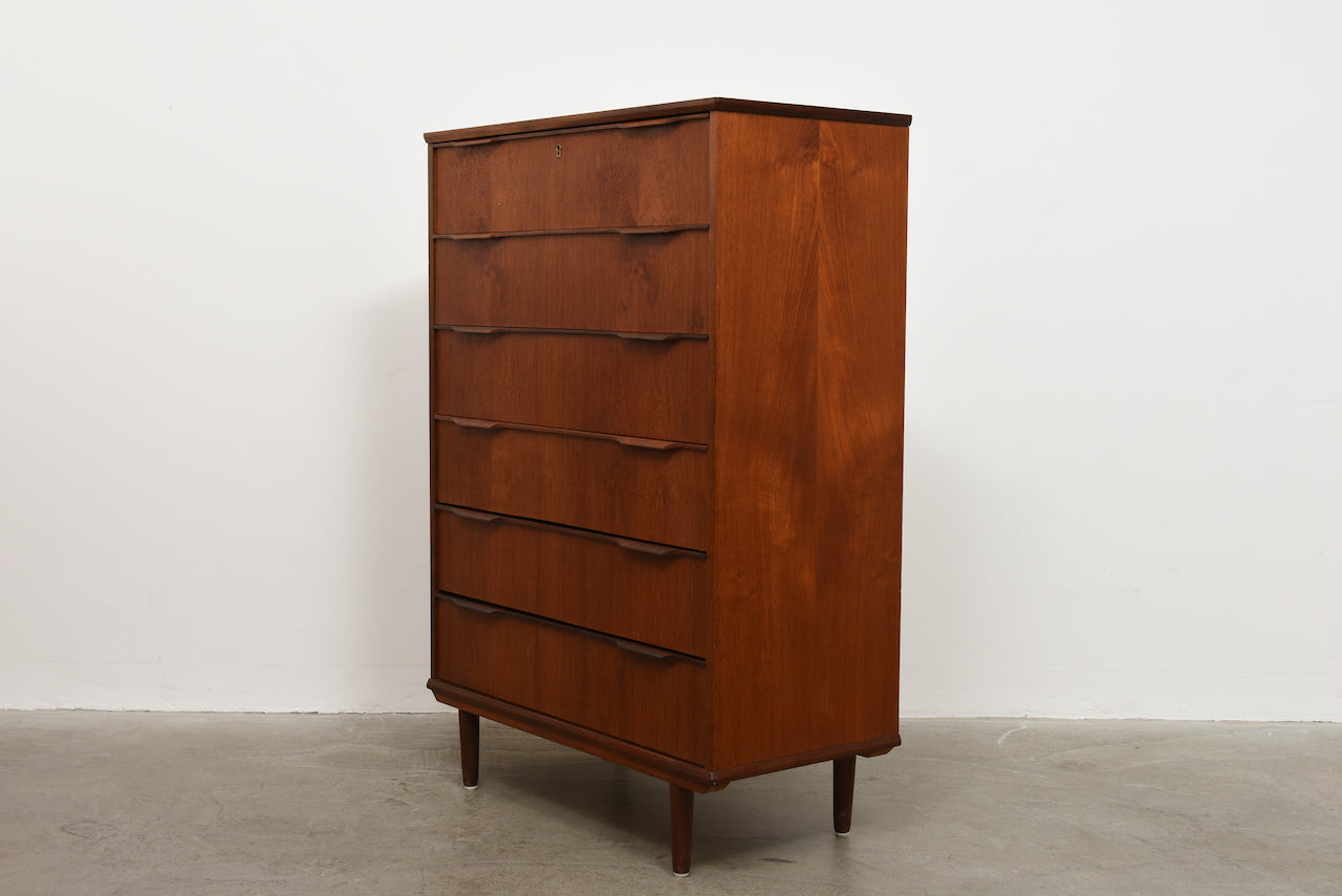 Teak chest of drawers with lipped handles no. 3