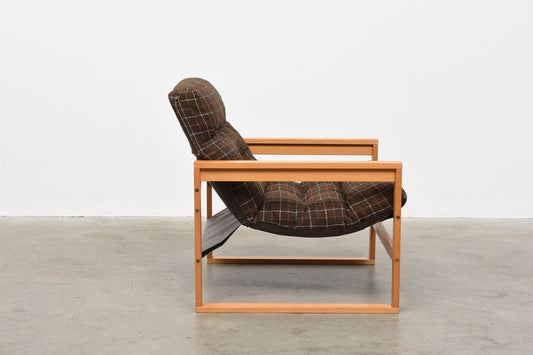 1970s oak lounger by Club 8
