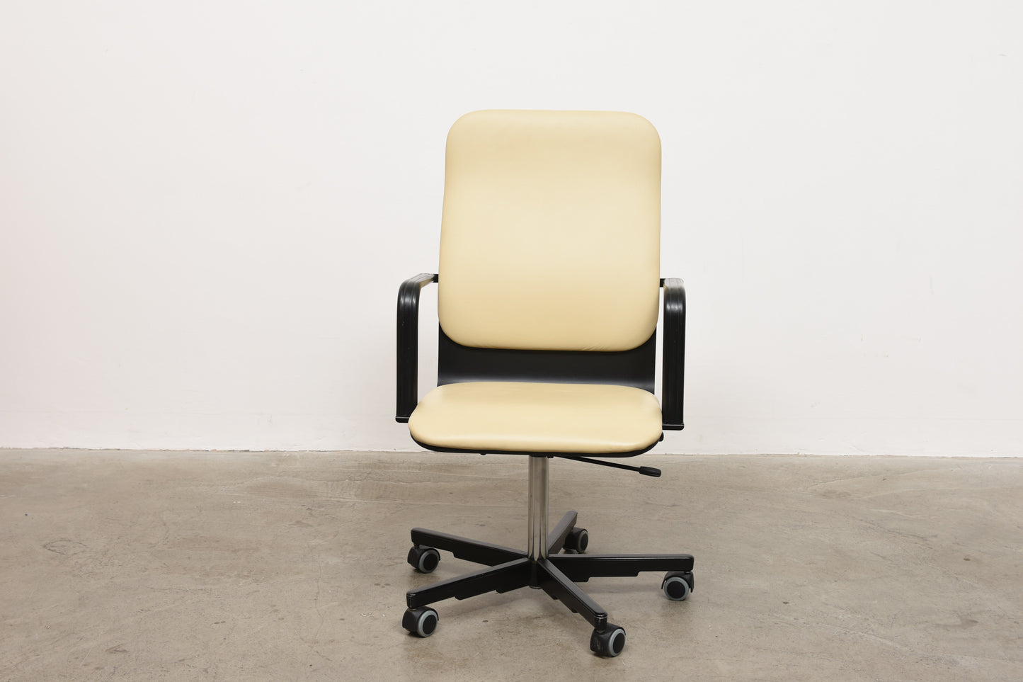 Leather desk chair by Yrjö Kukkapuro