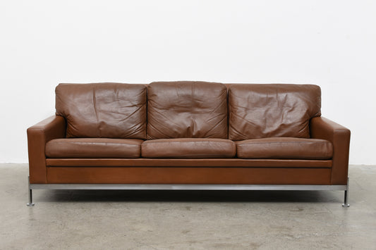 Leather three seater by Dux