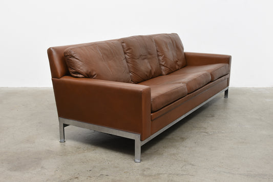 Leather three seater by Dux