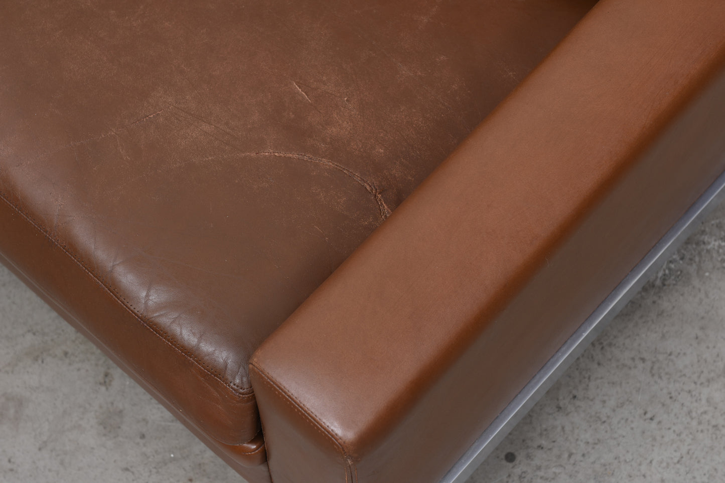 Leather three seater by Dux