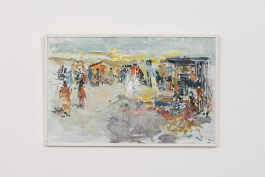 Vintage oil painting of Marrakesh