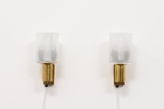 Pair of brass wall sconces by Falkenbergs Belysning