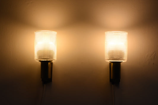 Pair of brass wall sconces by Falkenbergs Belysning