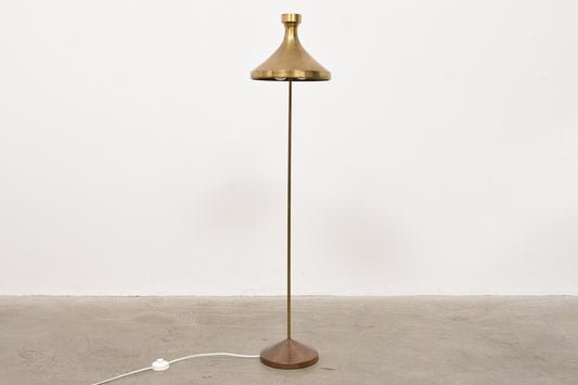 1960s Swedish brass floor lamp