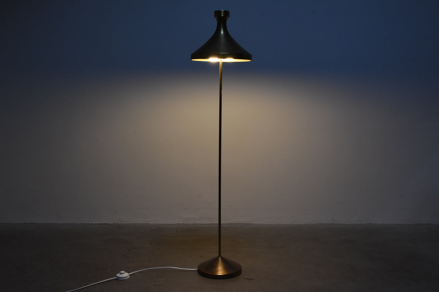 1960s Swedish brass floor lamp