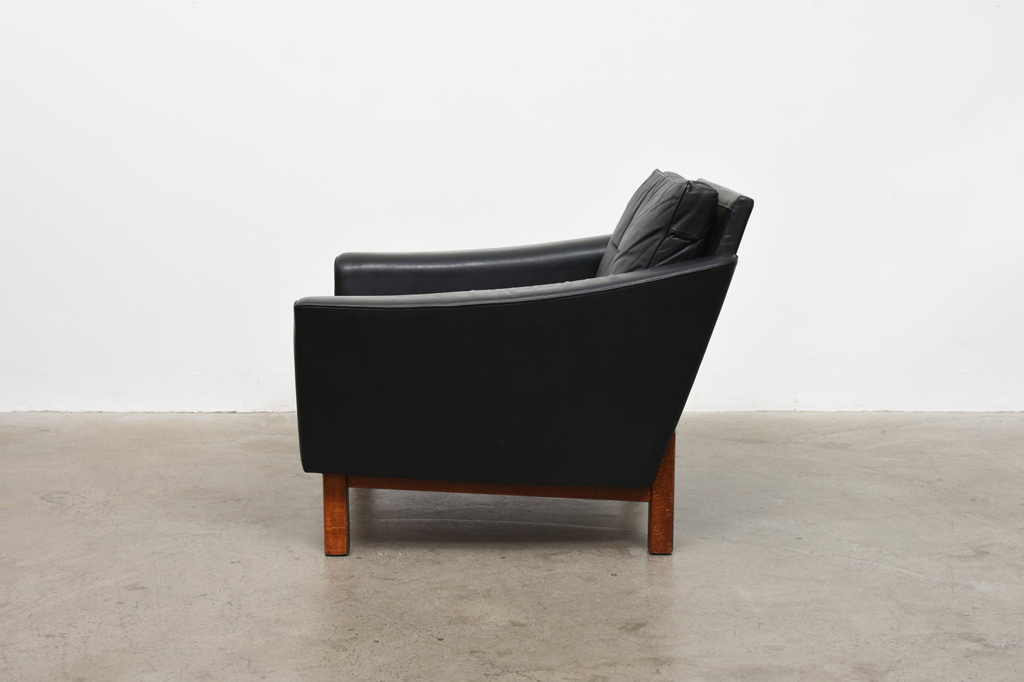 1960s Danish leather lounger