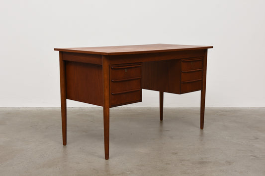 1960s twin pedestal desk in teak