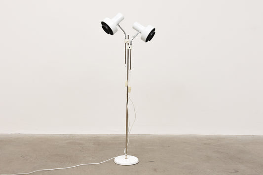 Vintage twin-headed floor lamp by Elidus