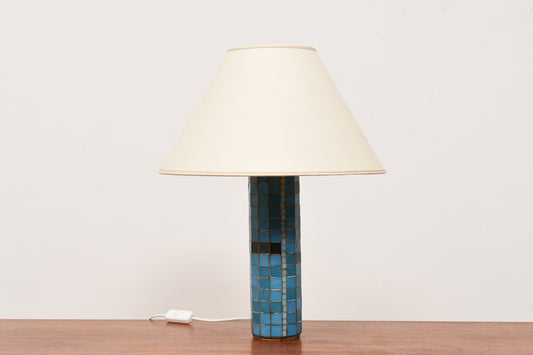 1960s tiled ceramic table lamp