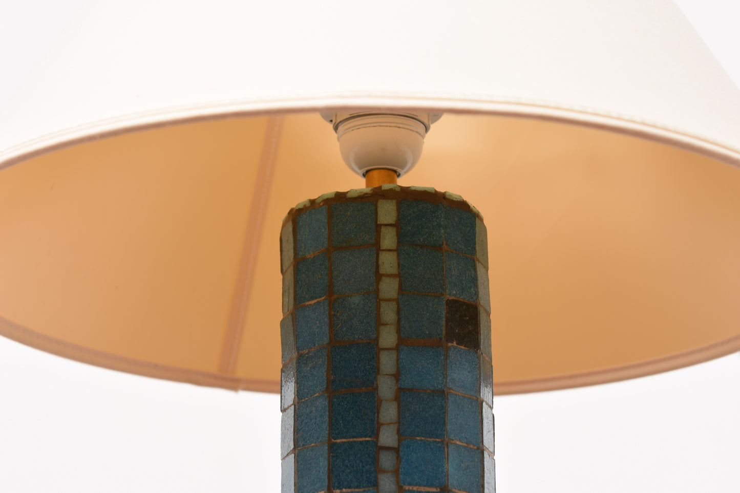 1960s tiled ceramic table lamp