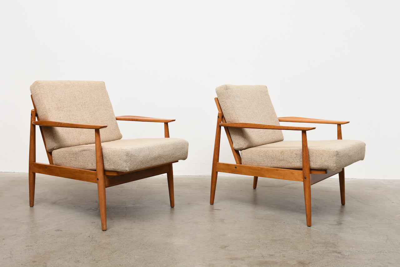 Two available: 1960s lounger by Arne Vodder