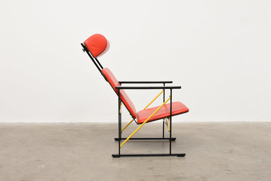 Leather + metal loungers by Yrjö Kukkapuro