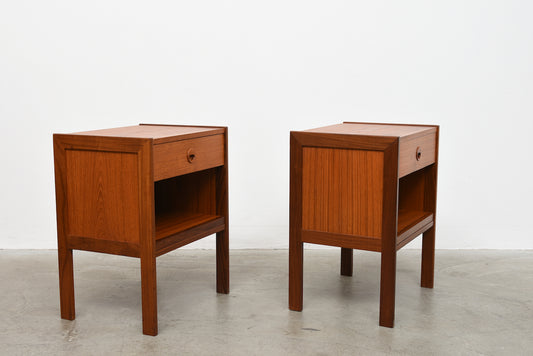 Pair of 1970s teak bedside tables