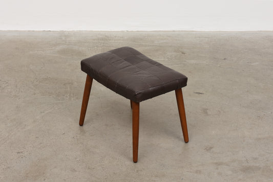 1960s patchwork leather foot stool