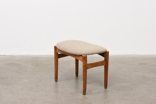 1960s beech foot stool