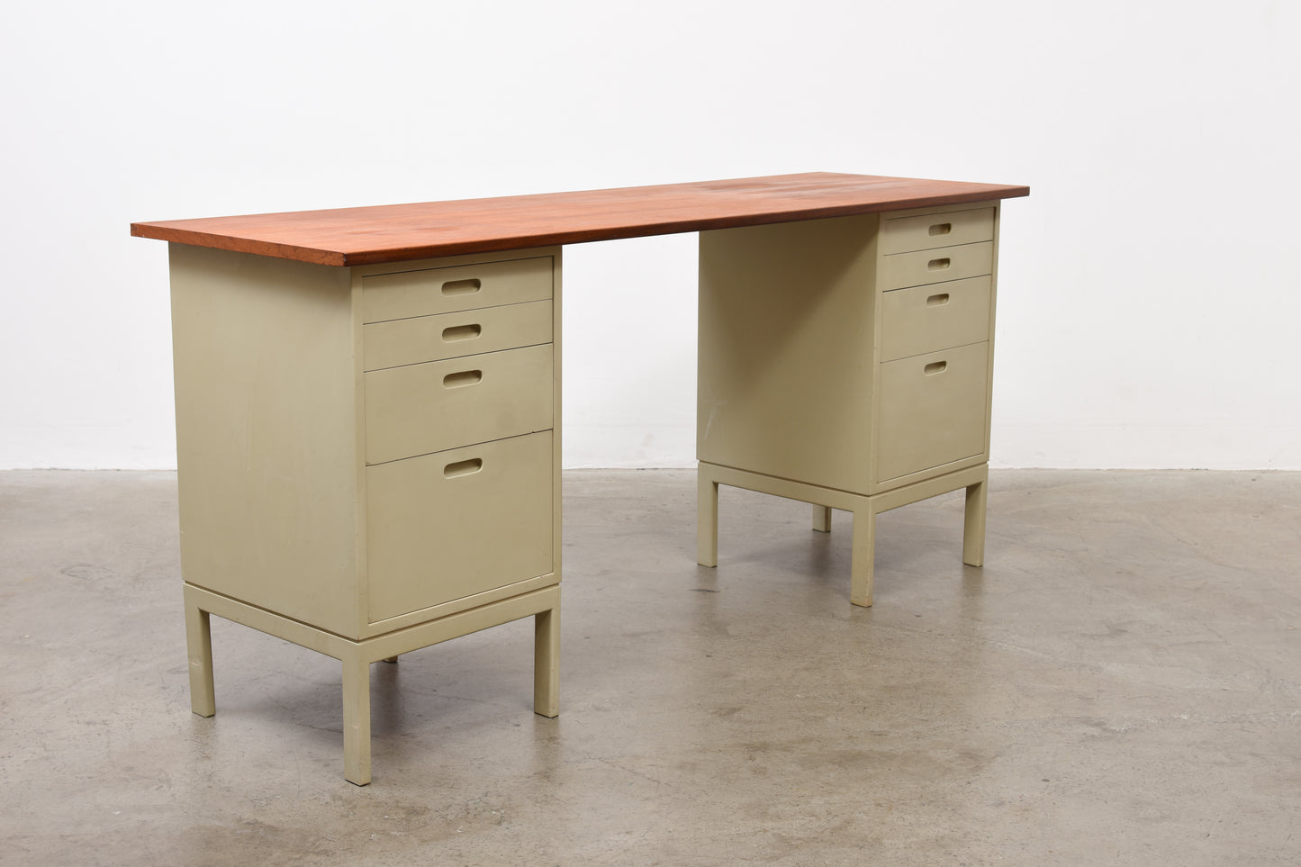 1960s Swedish twin pedestal desk