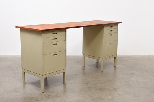 1960s Swedish twin pedestal desk