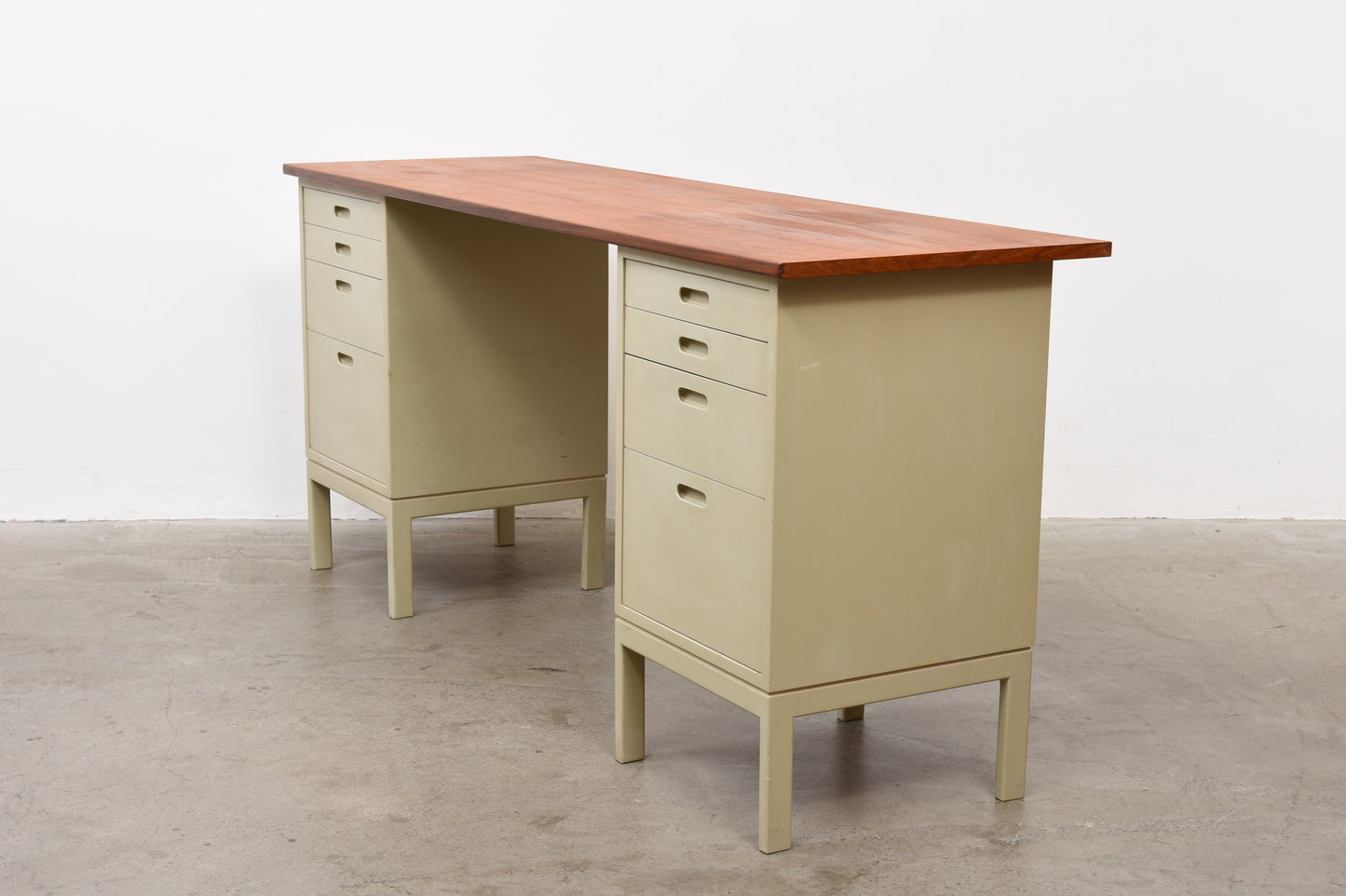 1960s Swedish twin pedestal desk