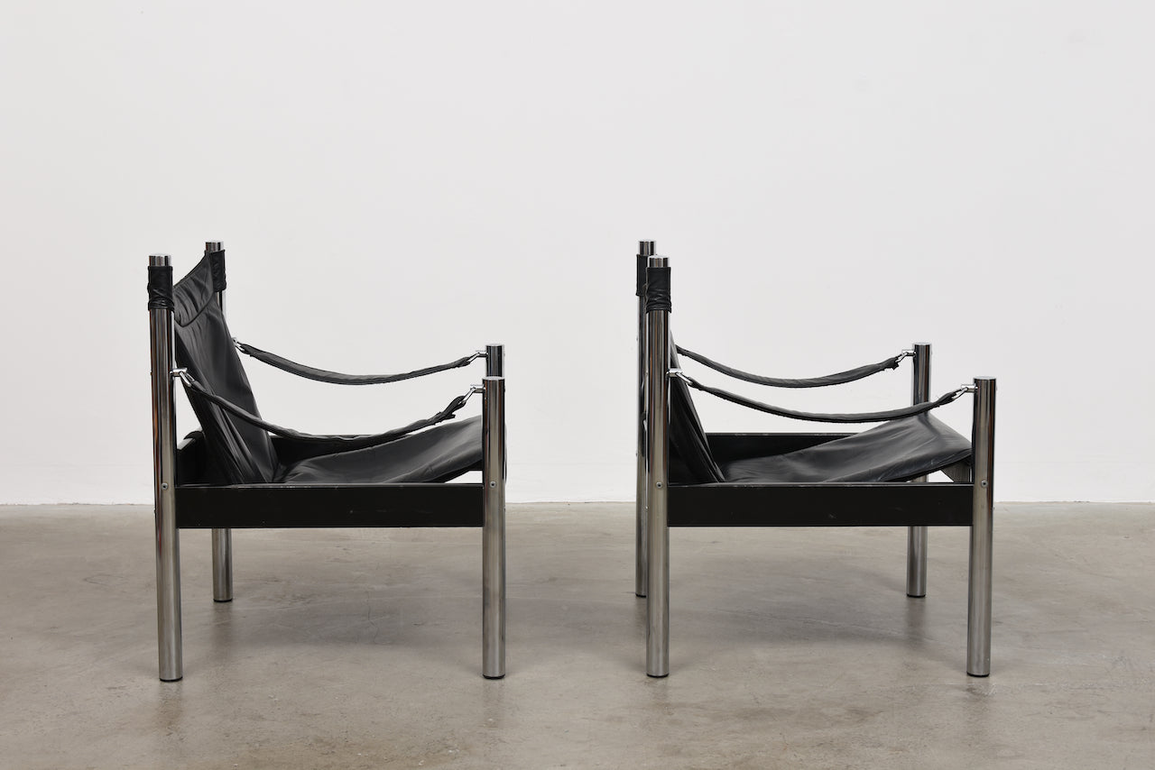 One available: 1980s safari chairs by Börje Johanson