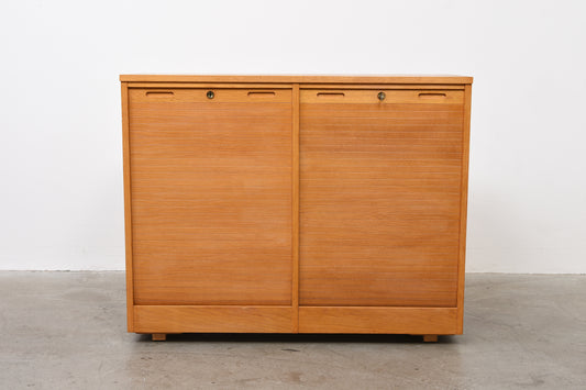 1950s oak archive cabinet