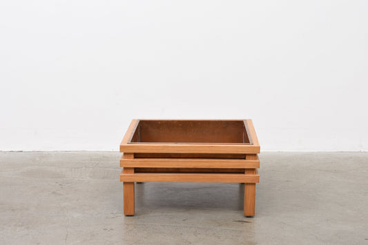 1970s Swedish pine + copper planter