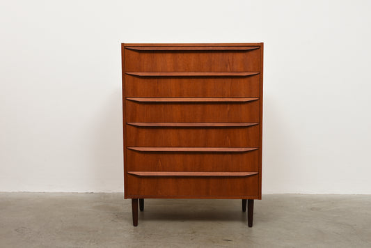 Teak chest of drawers with lipped handles no. 2
