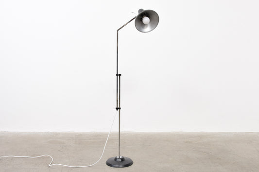 Vintage height-adjustable black floor lamp