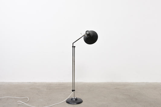Vintage height-adjustable black floor lamp