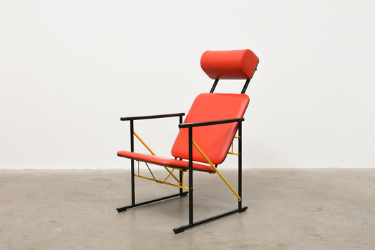 Leather + metal loungers by Yrjö Kukkapuro