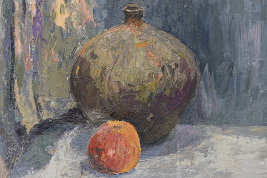 Vintage still life oil painting