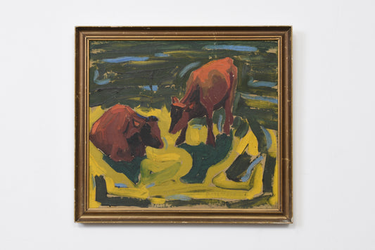 Vintage Danish oil painting