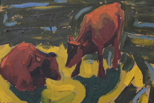 Vintage Danish oil painting