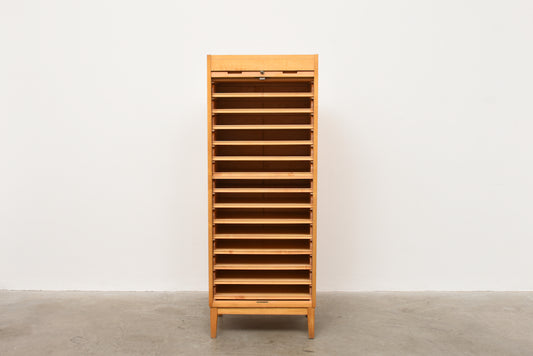 1960s Swedish birch filing unit