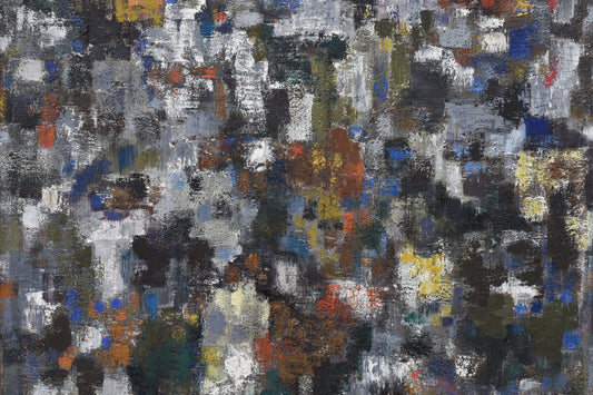 1960s oil painting by Georg Hansson - 72W cm