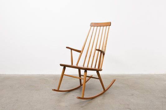 1960s Swedish beech rocking chair